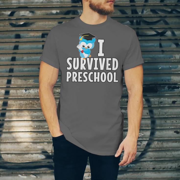 I Survived PreSchool Graduation Kids Owl Grad Shirt Unisex Jersey T-Shirt