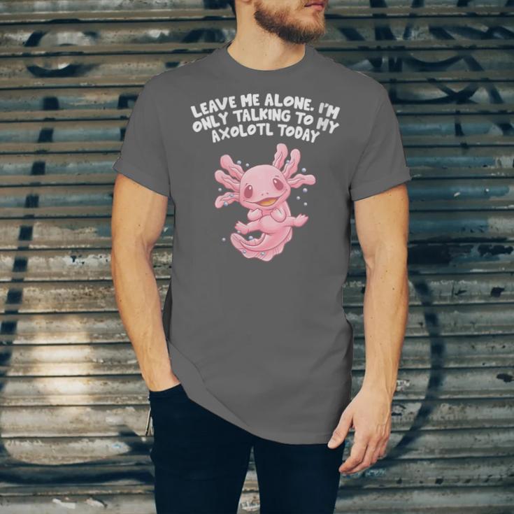 Im Only Talking To My Axolotl Today Salamander Introvert Unisex Jersey T-Shirt