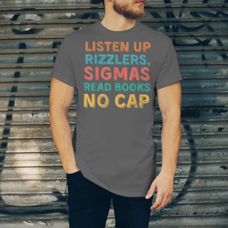 Teacher English Read Books Listen Up Rizzlers Unisex Jersey T-Shirt