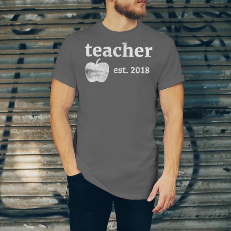 Teacher Est 2018 Vintage Graduation Unisex Jersey T-Shirt