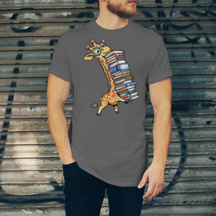 Teacher Shirt Giraffe Holding Books Bookworm Librarian Unisex Jersey T-Shirt Teacher Shirt Giraffe Holding Books Bookworm Librarian Unisex Jersey T-Shirt
