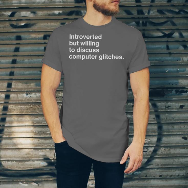 Techie Introvert Introverted Computer Nerd Unisex Jersey T-Shirt Techie Introvert Introverted Computer Nerd Unisex Jersey T-Shirt