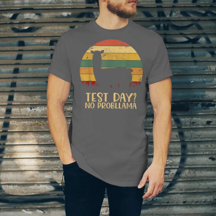 Test Day No Probllama Silhouette Teacher Student Graduation Unisex Jersey T-Shirt