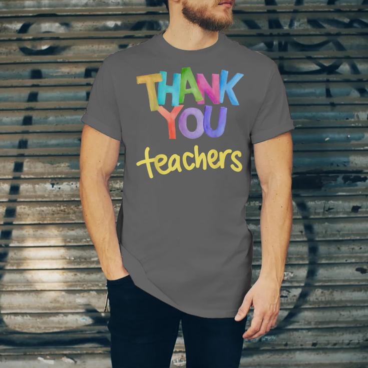Thank You Teacher Appreciation Graduation Men Women Girls Kids Unisex Jersey T-Shirt