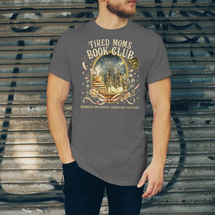 Tired Moms Book Club Cozy Night Coffee Reading Cat Unisex Jersey T-Shirt Tired Moms Book Club Cozy Night Coffee Reading Cat Unisex Jersey T-Shirt