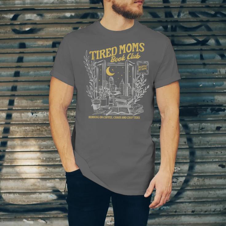 Tired Moms Club Bookish Book Lover Homebody Fall Book Club Unisex Jersey T-Shirt