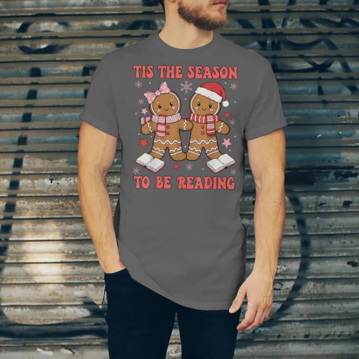 Tis The Season Reading Christmas Shirt Book Lovers Teacher Unisex Jersey T-Shirt