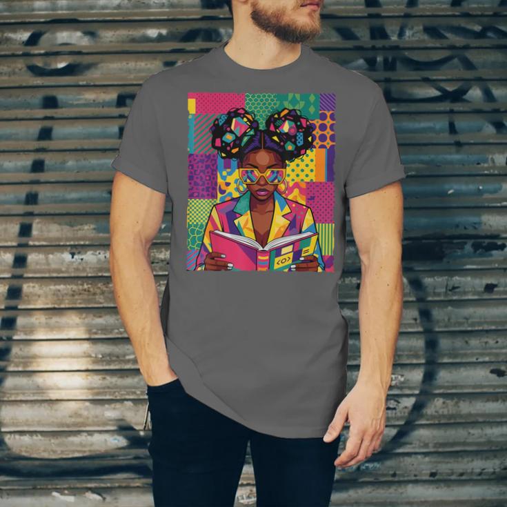 History Month Educated Black Women Girls Reading Book Unisex Jersey T-Shirt