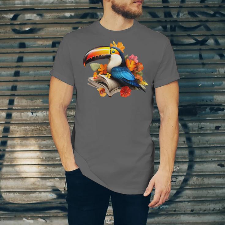 Toucan Reading Book Unisex Jersey T-Shirt Toucan Reading Book Unisex Jersey T-Shirt