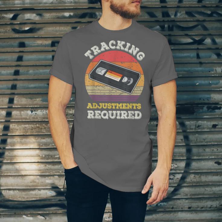 Tracking Adjustments Required Nostalgia VHS Retro Tape Unisex Jersey T-Shirt