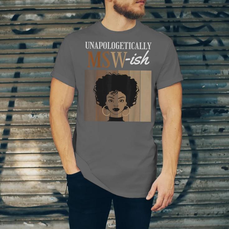 Unapologetically MSW-Ish Student Graduation Afro Unisex Jersey T-Shirt