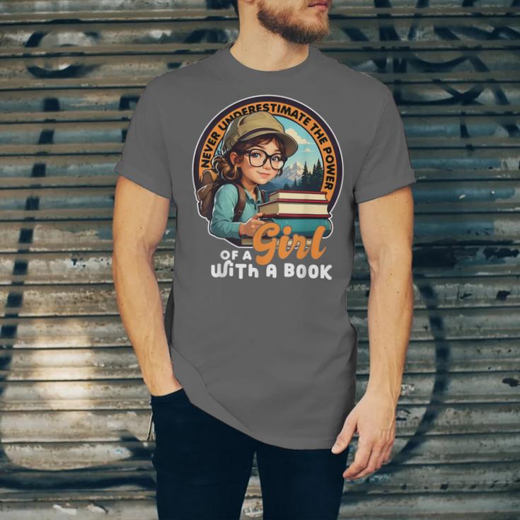 Never Underestimate The Power Of a Girl With a Book Reading Unisex Jersey T-Shirt