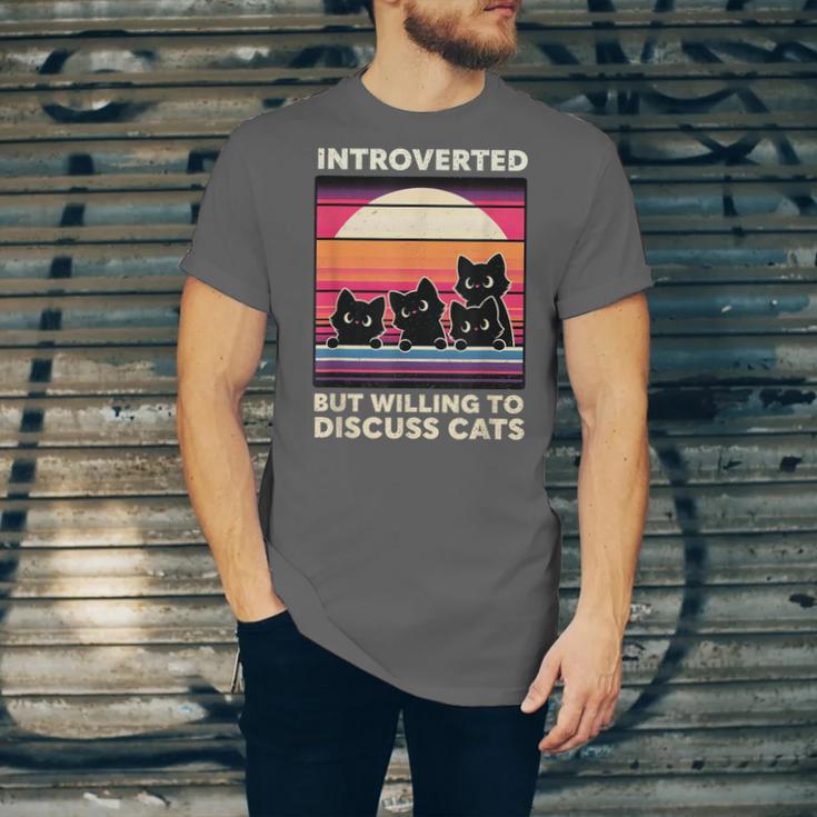 Unique Art For Introverted Cat Fans -Adults Cat Humorous Introvert Small Unisex Jersey T-Shirt