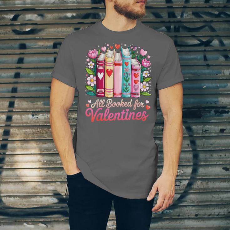 Valentine All Booked For Valentine Book Lovers Teacher Kid Unisex Jersey T-Shirt