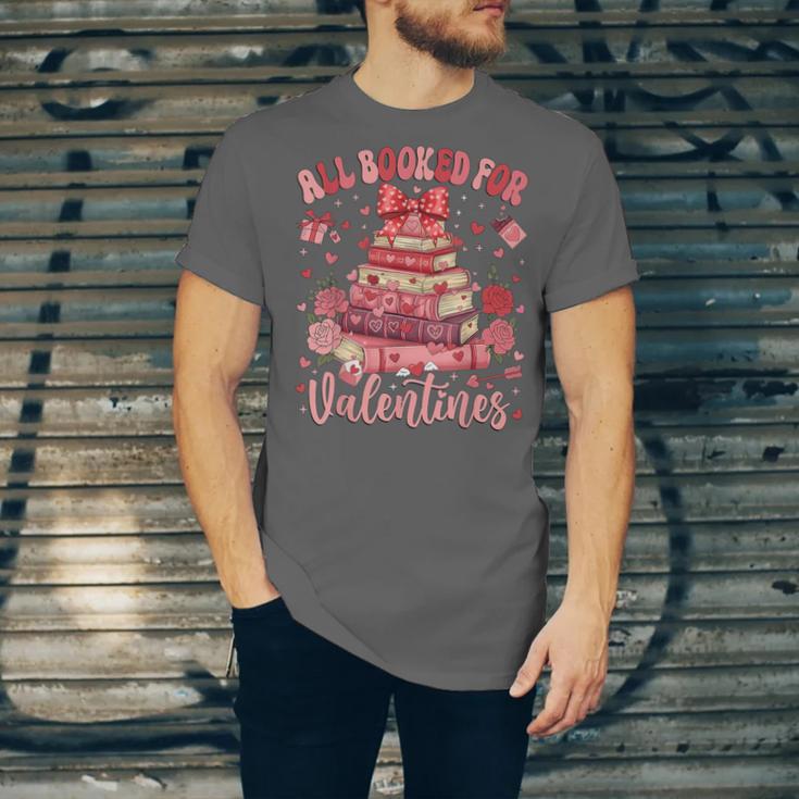 Valentine All Booked For Valentines Book Lovers Teacher Kid Unisex Jersey T-Shirt