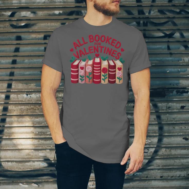 Valentines All Booked For Valentine Book Lover Teacher Unisex Jersey T-Shirt