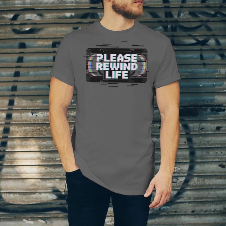VHS Tape Rewind Glitch 90s Retro Nostalgia Please Rewind Unisex Jersey T-Shirt VHS Tape Rewind Glitch 90s Retro Nostalgia Please Rewind Unisex Jersey T-Shirt