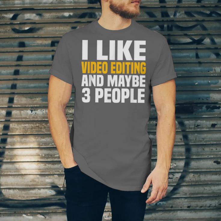 Video Editor Introvert Editing Production Filmmaking Job Unisex Jersey T-Shirt Video Editor Introvert Editing Production Filmmaking Job Unisex Jersey T-Shirt