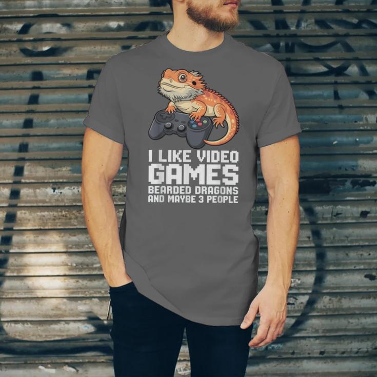I Like Video Games Bearded Dragon Gamer Introvert Mood Unisex Jersey T-Shirt I Like Video Games Bearded Dragon Gamer Introvert Mood Unisex Jersey T-Shirt