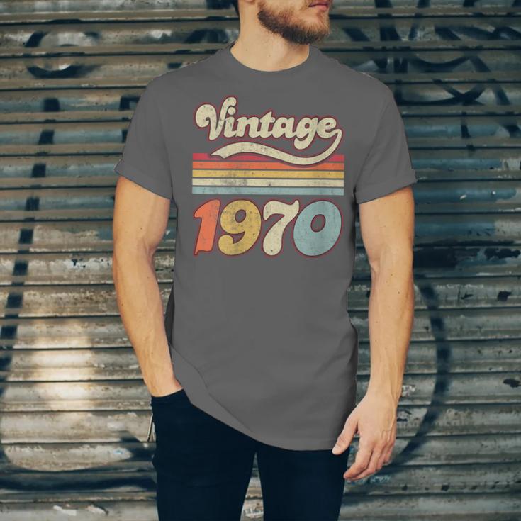 Vintage 1970 Birthday Retro Style 70's Born Nostalgia Outfit Unisex Jersey T-Shirt