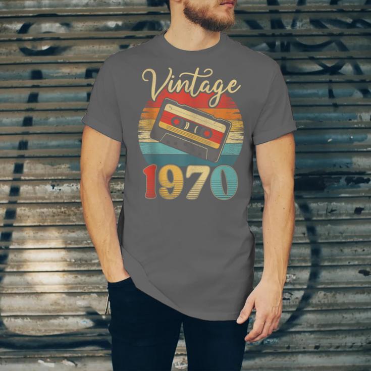 Vintage 1970 Retro Cassette Tape 70s Born Nostalgia Birthday Unisex Jersey T-Shirt