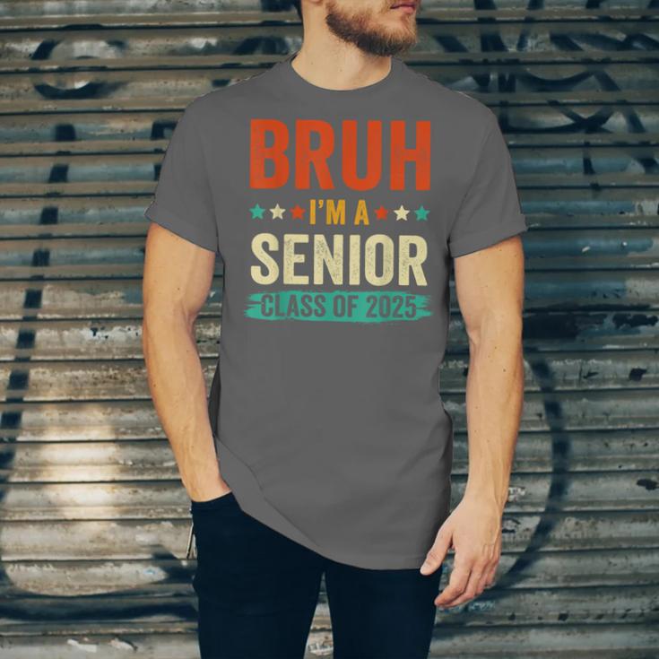 Vintage Bruh I'm A Senior Class Of 2025 Graduation Women Men Unisex Jersey T-Shirt