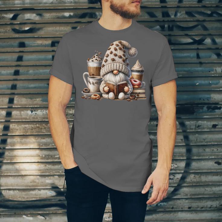 Vintage Cute Gnome Reading Book Coffee Latte Men Women Kids Unisex Jersey T-Shirt Vintage Cute Gnome Reading Book Coffee Latte Men Women Kids Unisex Jersey T-Shirt