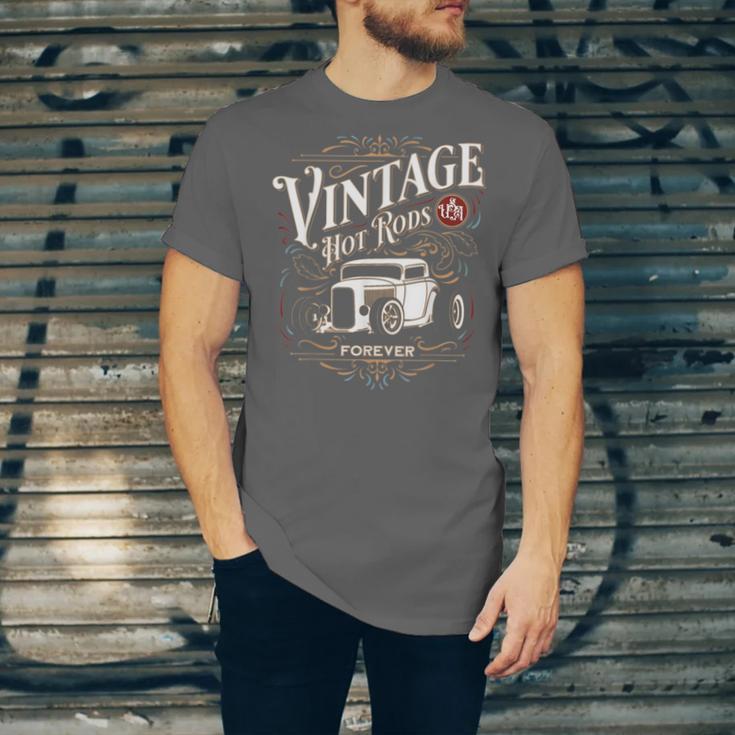 Vintage Hot Rods USA Forever Classic Car Nostalgia Unisex Jersey T-Shirt
