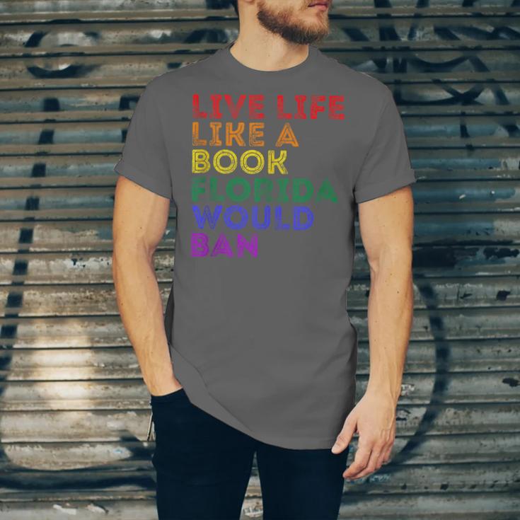 Vintage Live Life Like A Book Florida Would Ban LGBT Month Unisex Jersey T-Shirt Vintage Live Life Like A Book Florida Would Ban LGBT Month Unisex Jersey T-Shirt