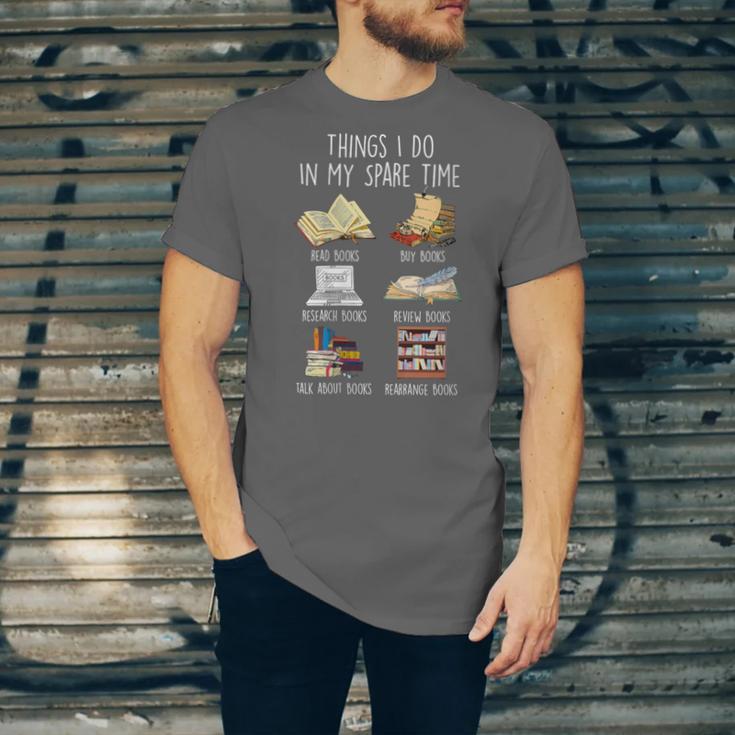 Vintage Retro Things I Do In My Spare Time Books Unisex Jersey T-Shirt
