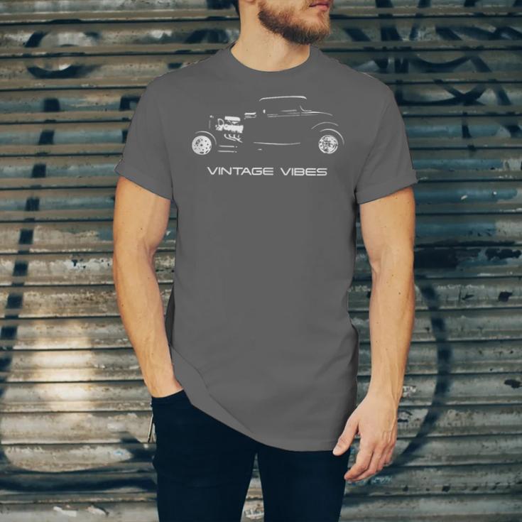 Vintage Vibes Automotive Nostalgia Classic Hotrod Car Unisex Jersey T-Shirt