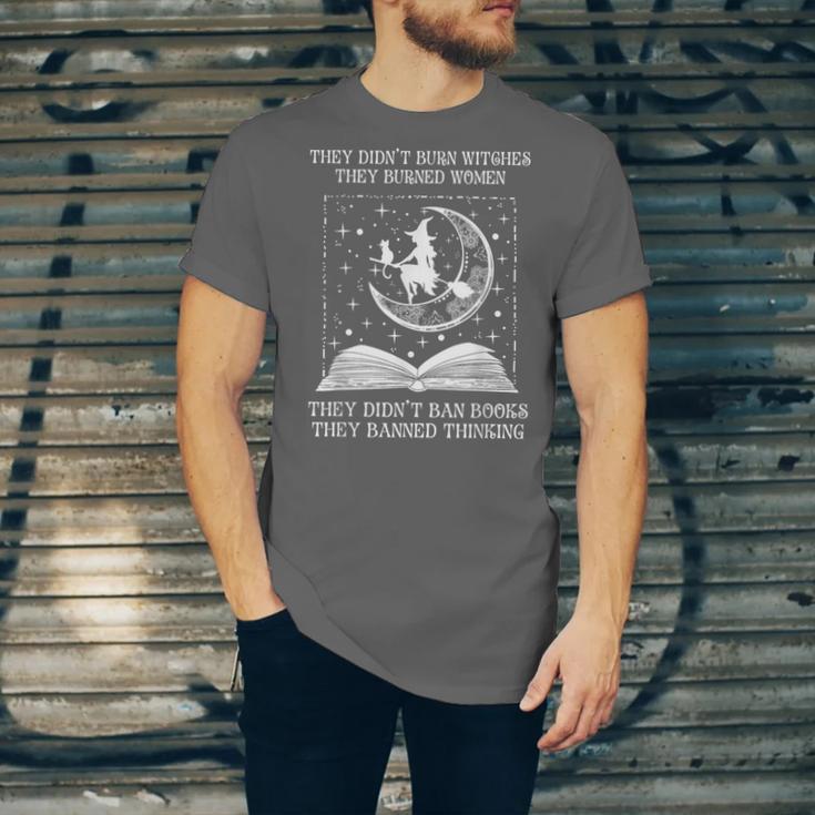 Vintage They Didn't Burn Witches They Burned Women Ban Books Unisex Jersey T-Shirt Vintage They Didn't Burn Witches They Burned Women Ban Books Unisex Jersey T-Shirt