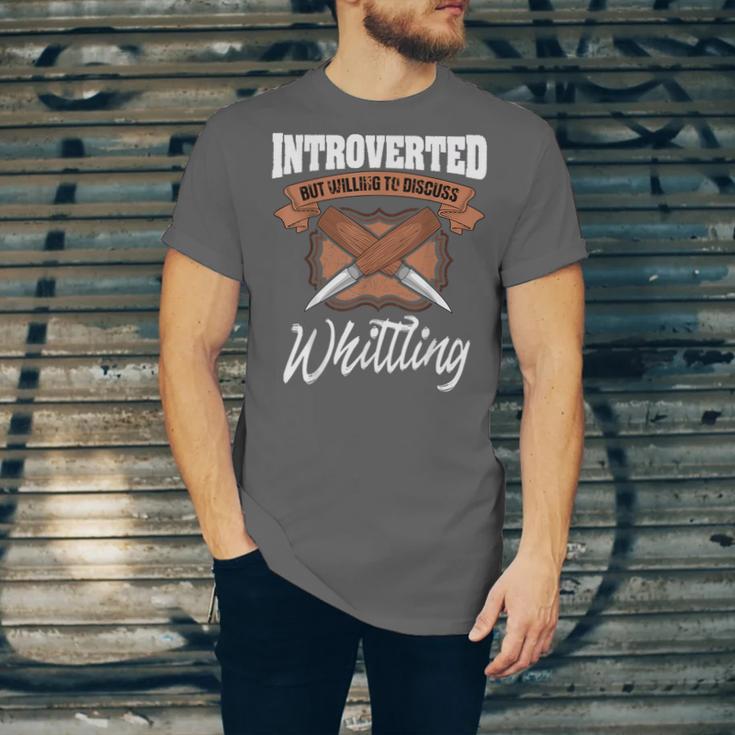 Whittling Hobby Woodcarve Introverted Wood Artist Whittler Unisex Jersey T-Shirt