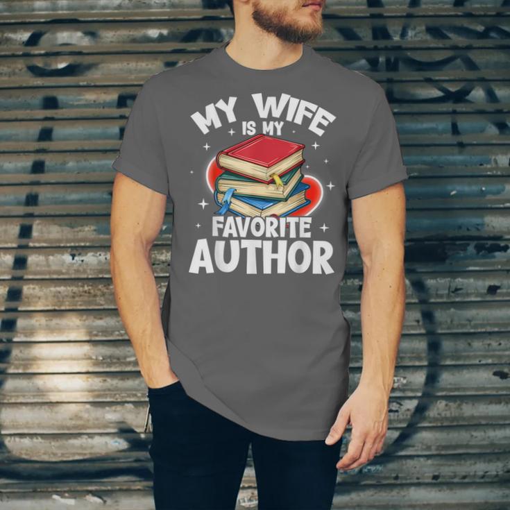 My Wife Is My Favorite Author Book Writer Unisex Jersey T-Shirt My Wife Is My Favorite Author Book Writer Unisex Jersey T-Shirt
