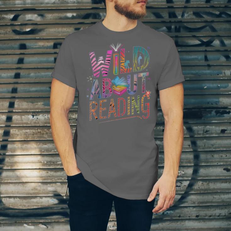 Wild About Reading Books Readers Lovers Bookworm Library Day Unisex Jersey T-Shirt Wild About Reading Books Readers Lovers Bookworm Library Day Unisex Jersey T-Shirt
