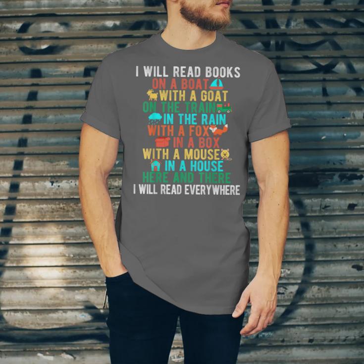 I Will Read Book On Boat Words For Kids Unisex Jersey T-Shirt