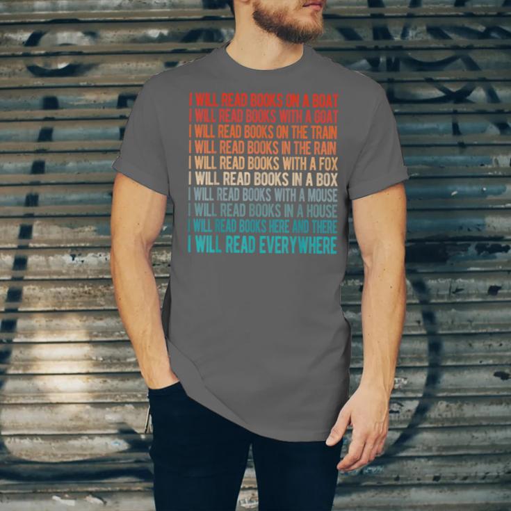 I Will Read Books On A Boat Kids Reading Unisex Jersey T-Shirt I Will Read Books On A Boat Kids Reading Unisex Jersey T-Shirt