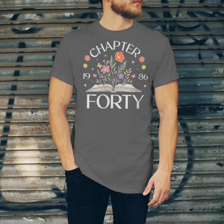 Women's 1986 Chapter Forty 40th Birthday Wildflower Book 40 Year Old Unisex Jersey T-Shirt Women's 1986 Chapter Forty 40th Birthday Wildflower Book 40 Year Old Unisex Jersey T-Shirt