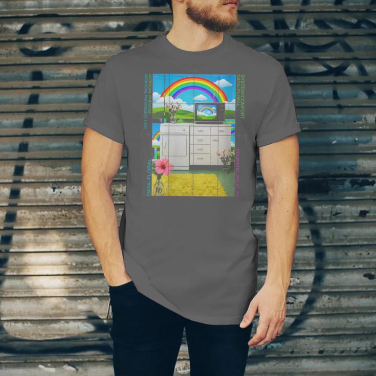 Women's Frutiger Aero Aesthetic Rainbow Glitch Art Unisex Jersey T-Shirt