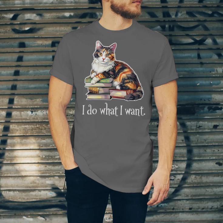 Womens Girls Books I Do What I Want Calico Cat Lover Unisex Jersey T-Shirt Womens Girls Books I Do What I Want Calico Cat Lover Unisex Jersey T-Shirt