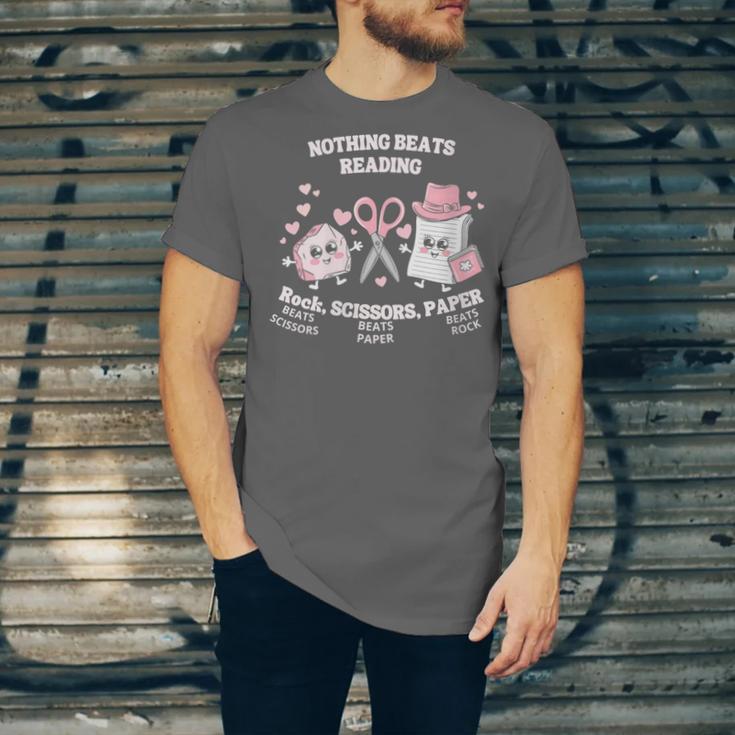 Women's Nothing Beats Reading Book Lover Statement Unisex Jersey T-Shirt Women's Nothing Beats Reading Book Lover Statement Unisex Jersey T-Shirt