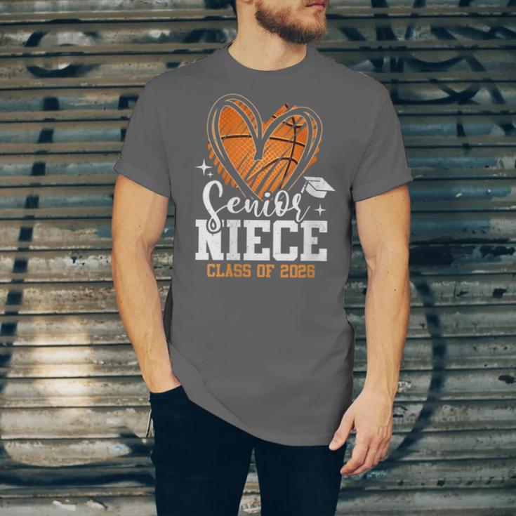 Women's Senior Niece Class Of 2026 Basketball Graduation Heart Unisex Jersey T-Shirt
