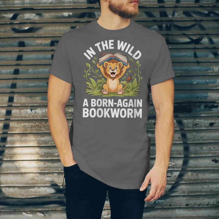 Women's Wild About Reading Book Reader Lion Zoo Animals Kids Unisex Jersey T-Shirt Women's Wild About Reading Book Reader Lion Zoo Animals Kids Unisex Jersey T-Shirt