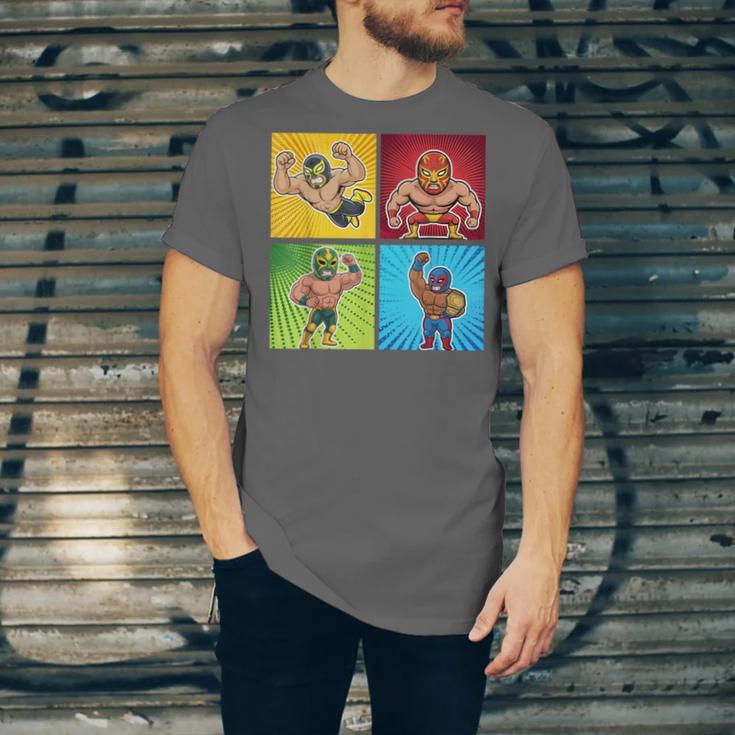 Wrestling Comic Book Wrestler Mexican Lucha Libre Mask Unisex Jersey T-Shirt Wrestling Comic Book Wrestler Mexican Lucha Libre Mask Unisex Jersey T-Shirt