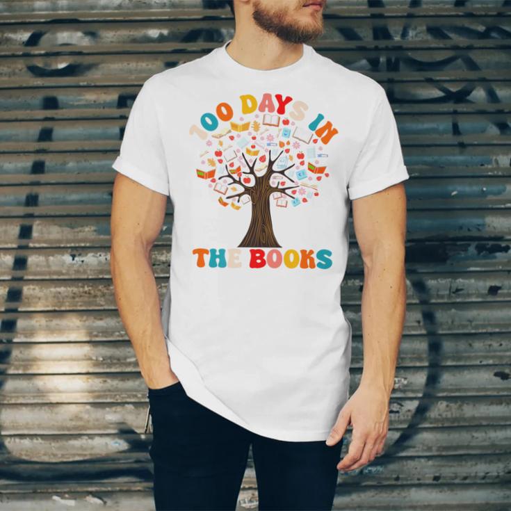 100 Days In The Books Reading Teacher 100th Day Of School Premium Unisex Jersey T-Shirt 100 Days In The Books Reading Teacher 100th Day Of School Premium Unisex Jersey T-Shirt