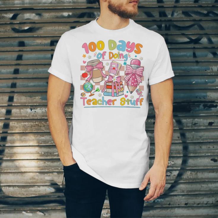 100th Day Of School Teacher 100 Days Coffee Books Unisex Jersey T-Shirt