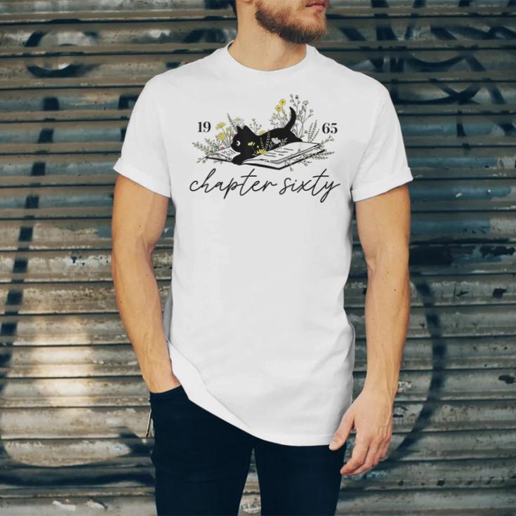 1965 Chapter Sixty Book Cat Lover 60th Birthday For Men Women Unisex Jersey T-Shirt 1965 Chapter Sixty Book Cat Lover 60th Birthday For Men Women Unisex Jersey T-Shirt