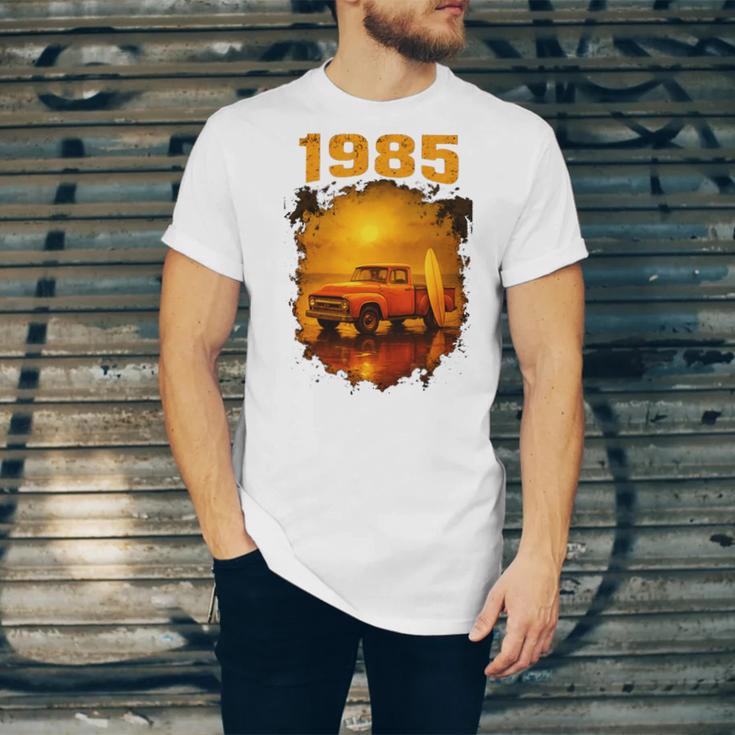 1985 Vintage Sunset Surf Truck Retro Beach Nostalgia Unisex Jersey T-Shirt 1985 Vintage Sunset Surf Truck Retro Beach Nostalgia Unisex Jersey T-Shirt