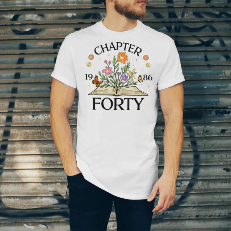 1986 Chapter Forty 40th Birthday Wildflower Book Unisex Jersey T-Shirt