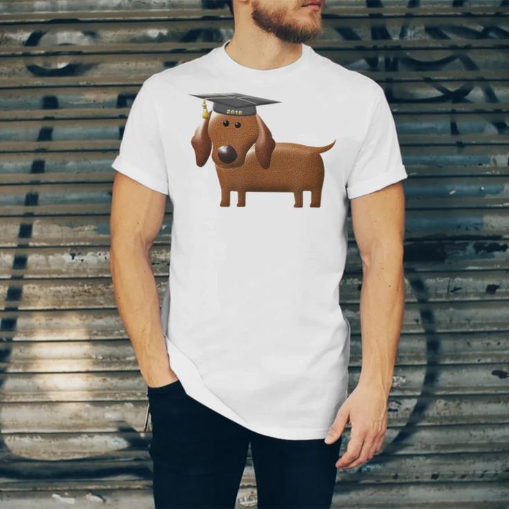 2018 Dog Graduation Shirt Dachshund Graduation For Men Women Kids Unisex Jersey T-Shirt